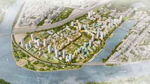 Здесь будет город-сад: Москва одобрила планировку набережных в проектах Shagal и Nagatino i-Land