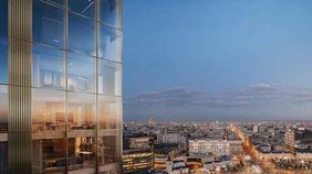 Песнь стекла, серебра и алюминия: в проекте SLAVA монтируют уникальный фасад